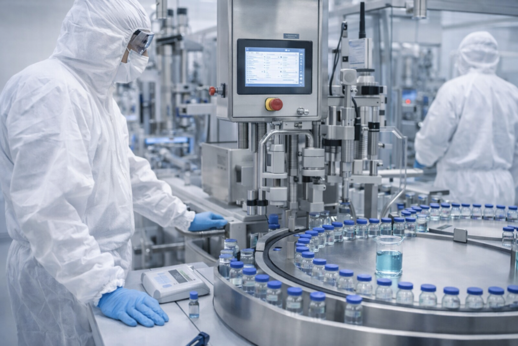Controlled pharmaceutical production environment